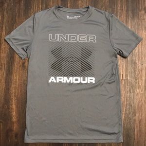 Under Armour t shirt boys size medium.  Dark grey